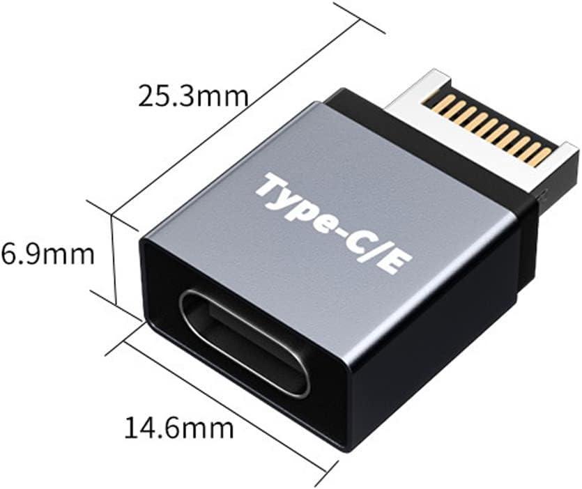 NÖRDIC Type-E uros-USB-C-naaras etupaneelisovitin 10Gbps USB3.1 Type E emolevyn sovitin