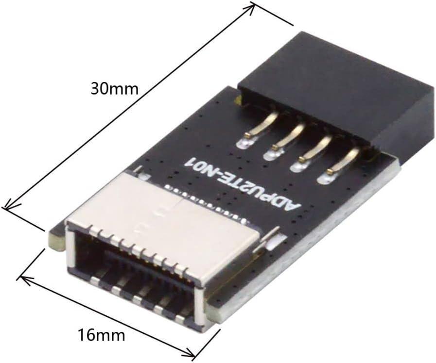 NÖRDIC USB 2.0 9-nastainen otsikko USB Type-E -sovittimeen