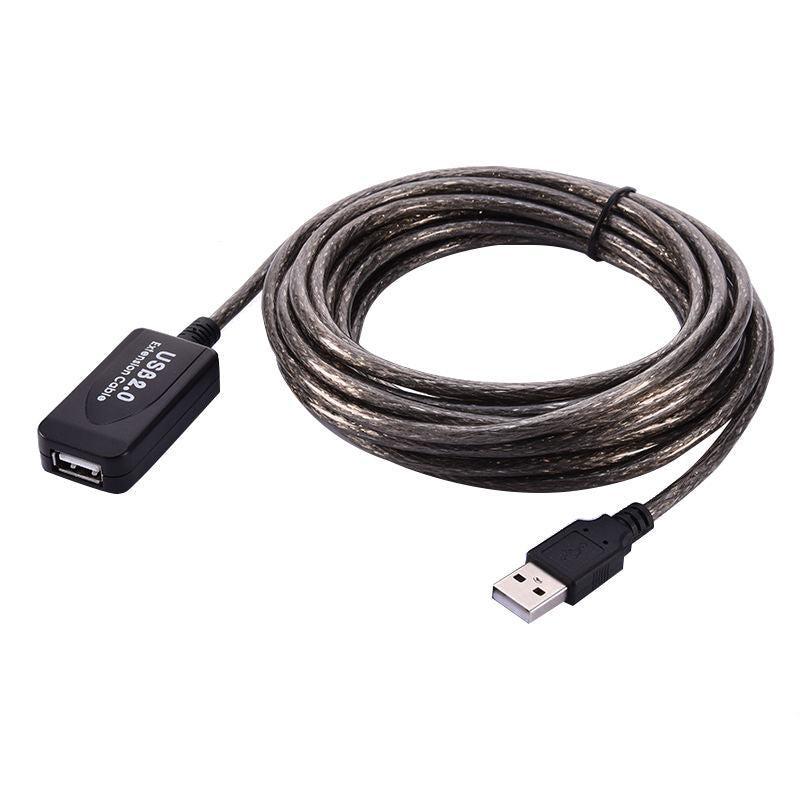 NÖRDIC USB 2.0 aktiivinen jatkokaapeli, 10 m, USB aktiivinen jatko