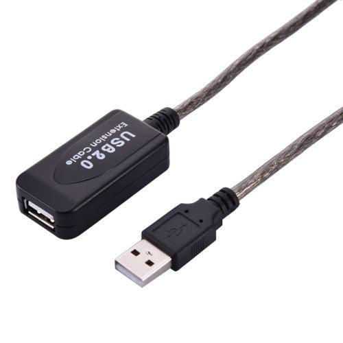 NÖRDIC USB 2.0 aktiivinen jatkokaapeli, 10 m, USB aktiivinen jatko