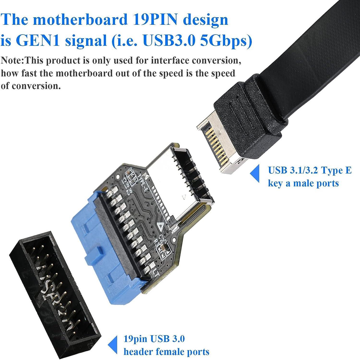 NÖRDIC USB 3.0 19-nastainen otsikko USB Type-E -sovittimeen