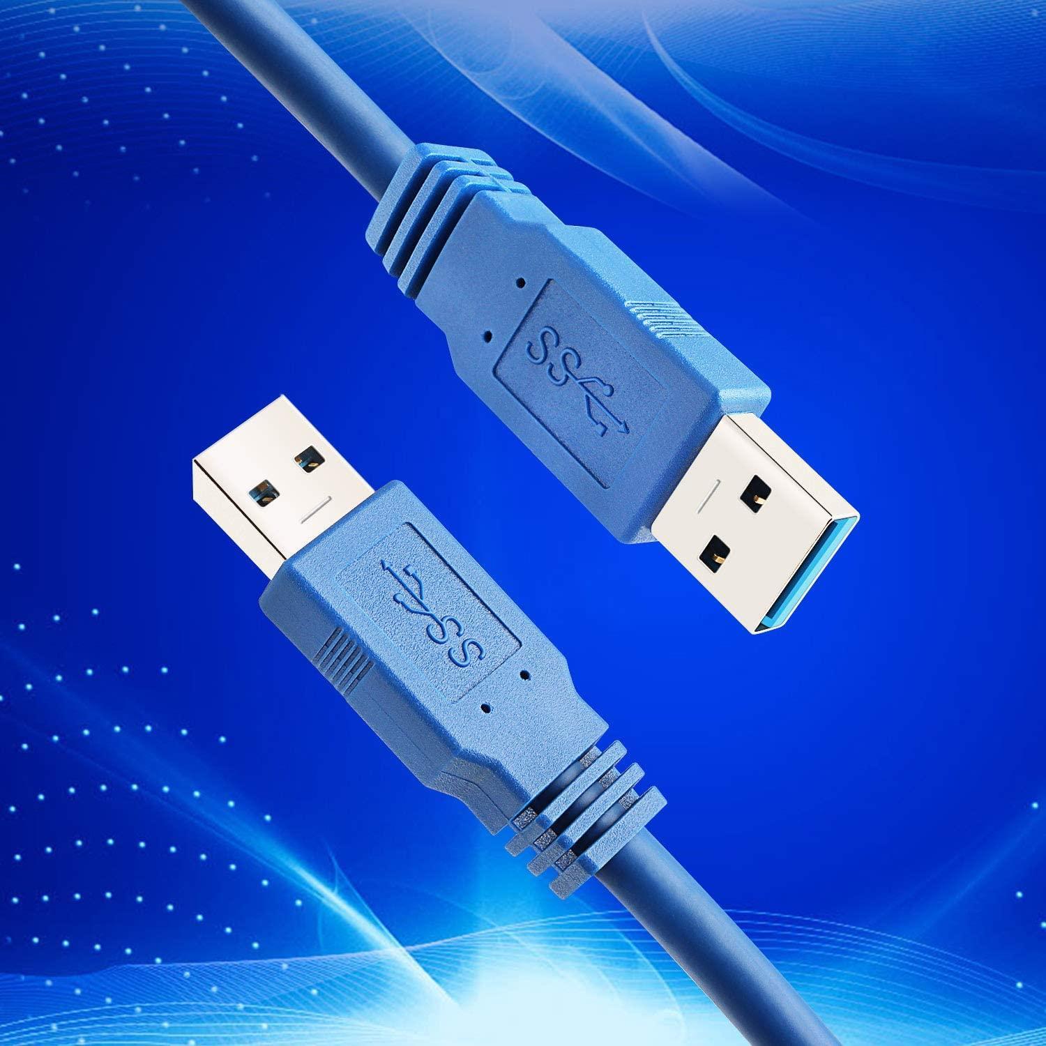 NÖRDIC USB3.1-kaapeli tyyppi A uros–tyyppi A uros, 5 Gb/s, 1 m, USB3.0