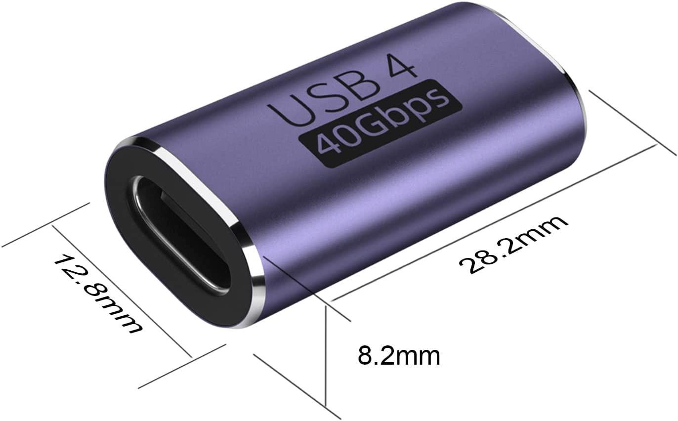 NÖRDIC USB4 jatkosovitin naaras-naaras 40G 8K60Hz PD100W