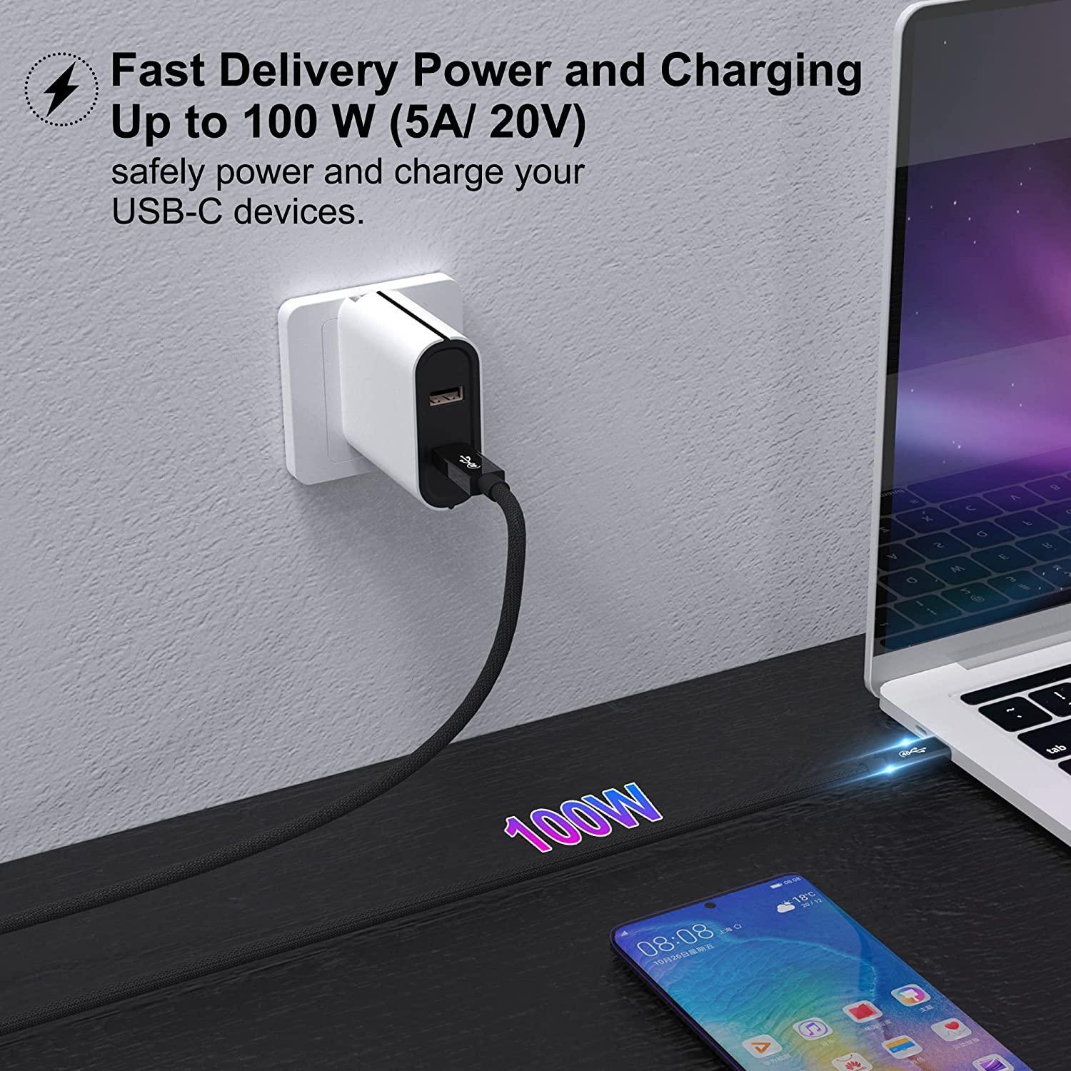 NÖRDIC USB4-kaapeli 1m 40Gbps data 8K video PD 100W yhteensopiva Thunderbolt 3:n kanssa