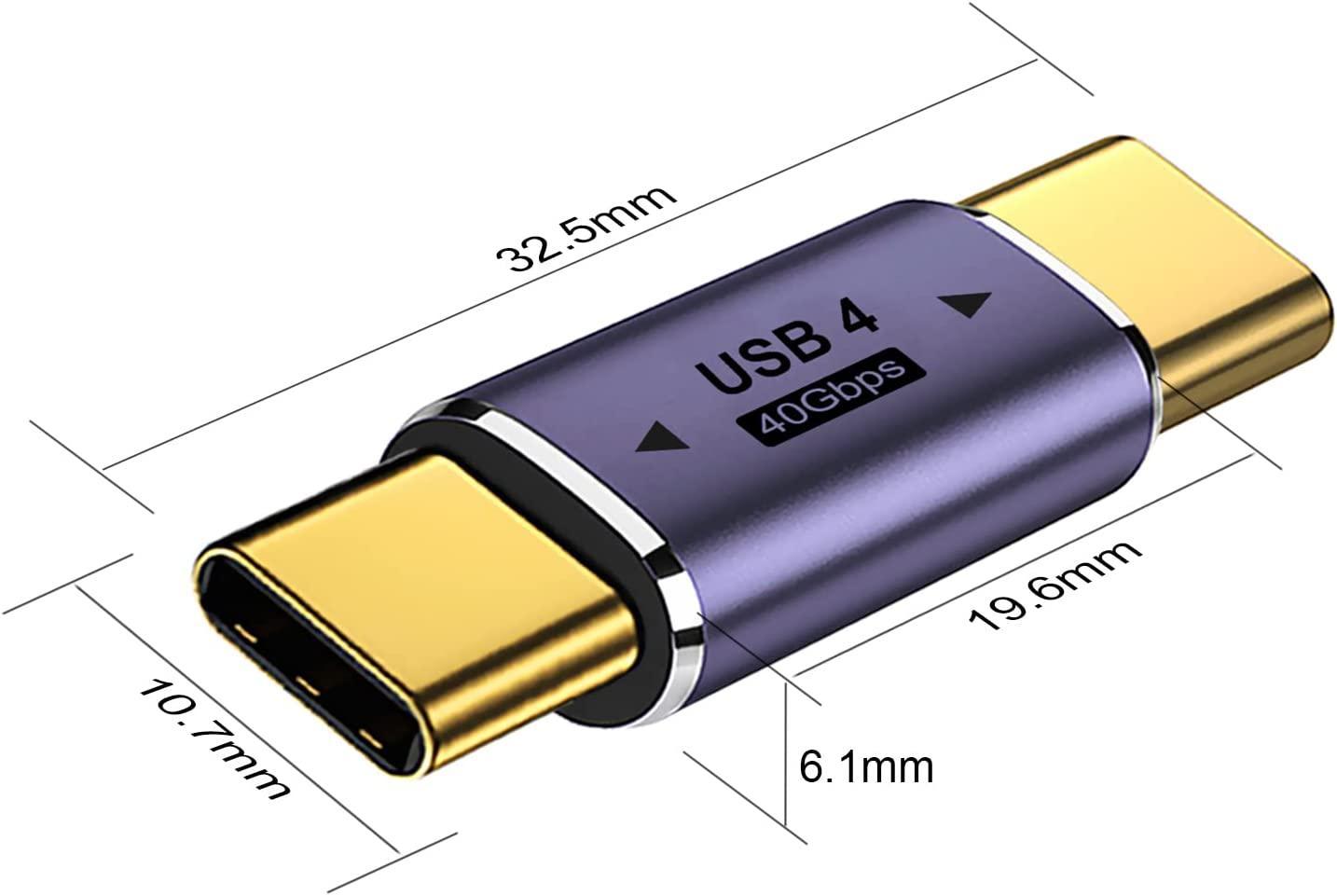 NÖRDIC USB4 sovitin uros-uros 40G 8K60Hz PD100W