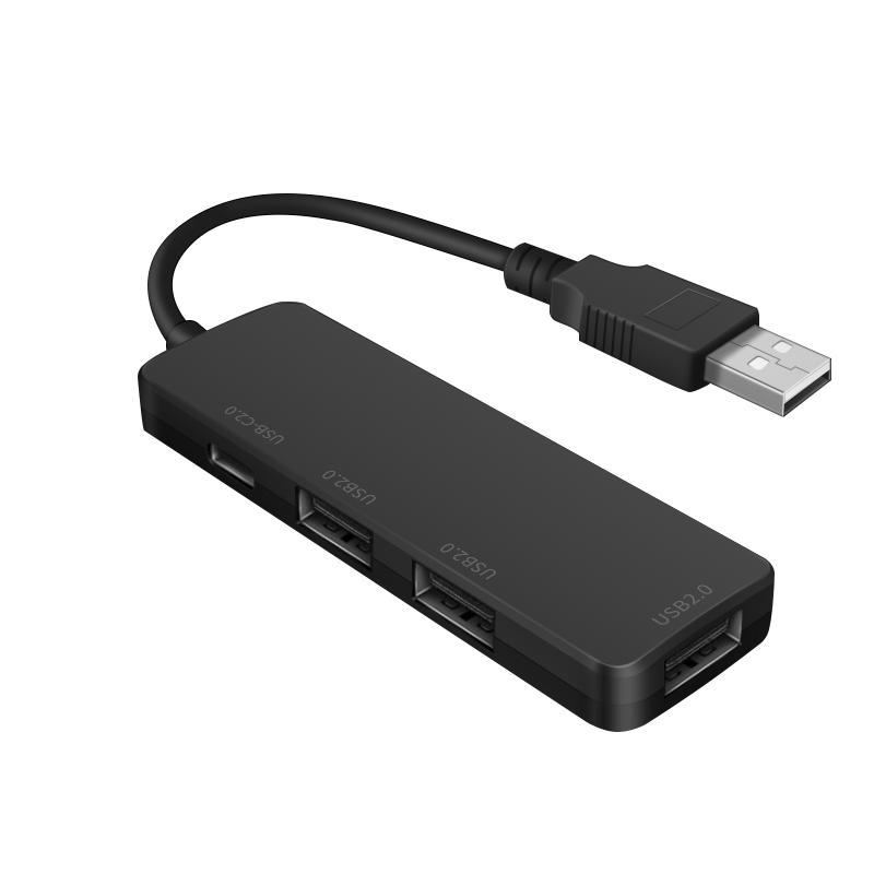 NÖRDIC USB-A 2.0 Hub 4 porttia 3xUSB-A 480Mbps 1xUSB-C 480Mbps