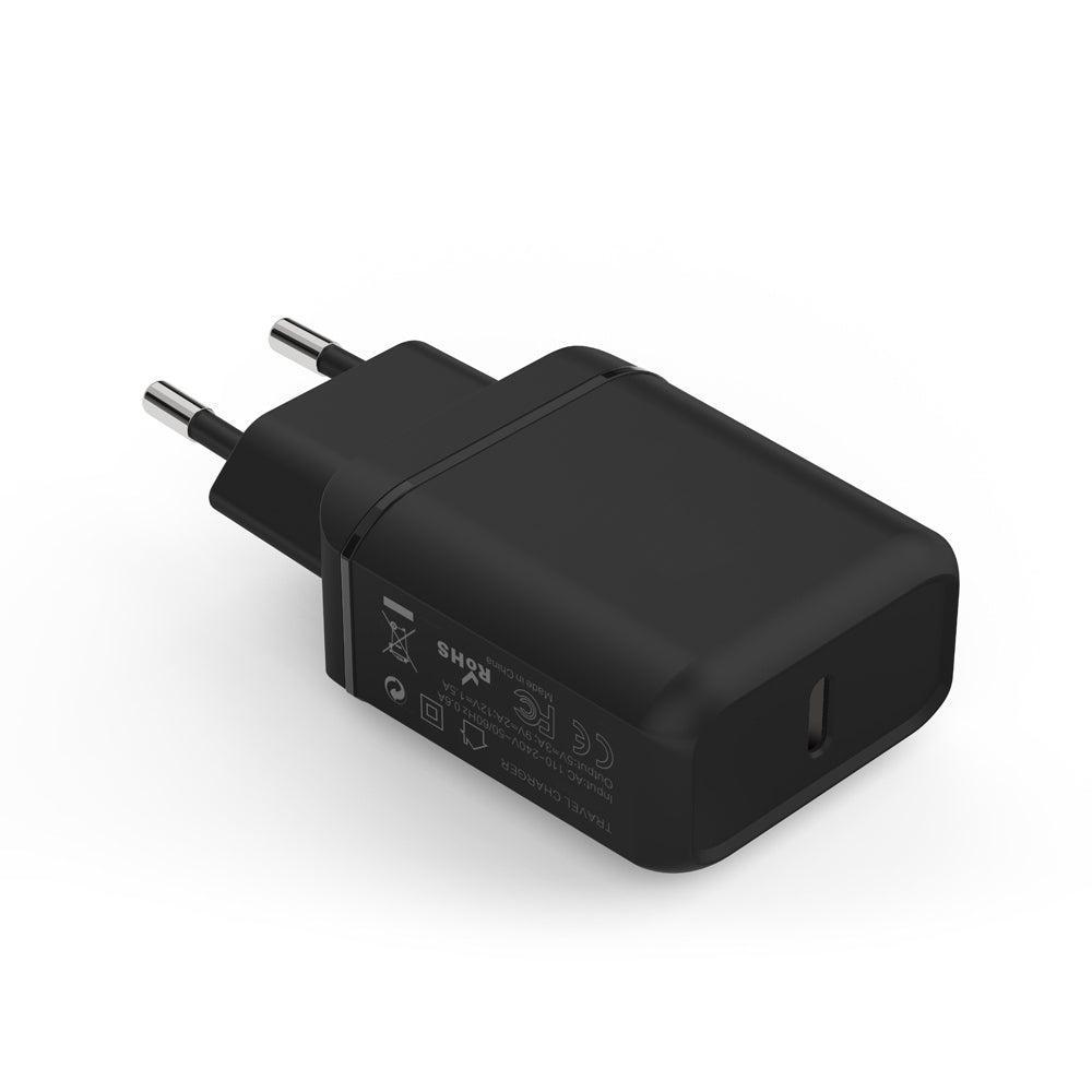 NÖRDIC USBA–N1005 -mobiililaturi 18 W USB C, PD 18 W, QC3.0, musta