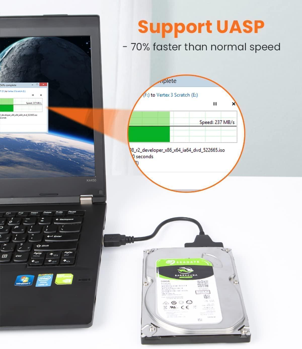 NÖRDIC USB-A–SATA-sovitin 2.5 SATA III HDD 5Gbps