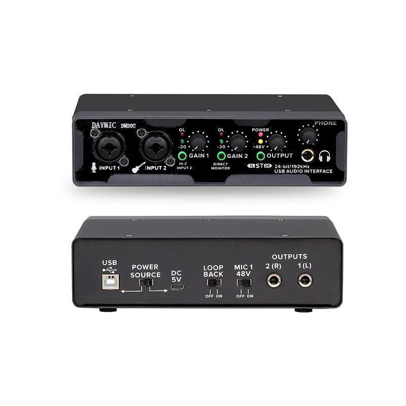 NÖRDIC USB Audio Interface kaksi tuloa 24 bit 192 KHz XLR/TRS