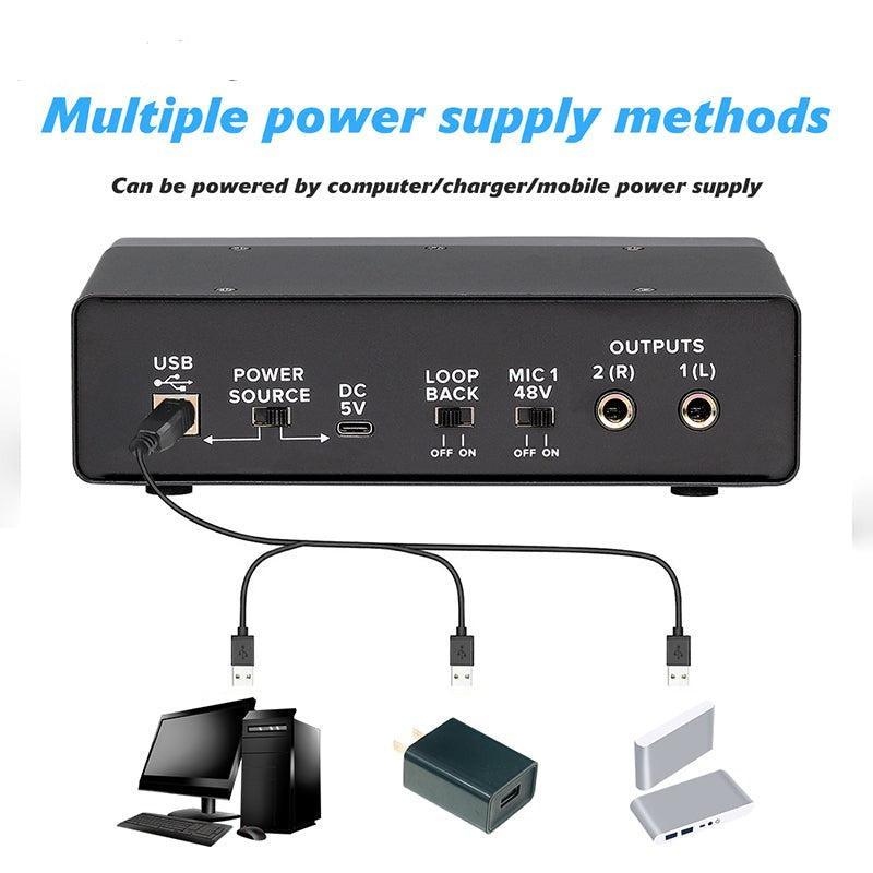 NÖRDIC USB Audio Interface kaksi tuloa 24 bit 192 KHz XLR/TRS