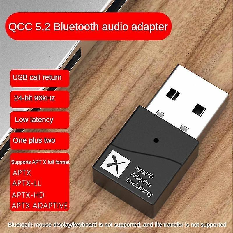 NÖRDIC USB-A Bluetooth 5.2 -sovitin, jossa Qualcomm-siru ja aptX LL aptX Adaptive