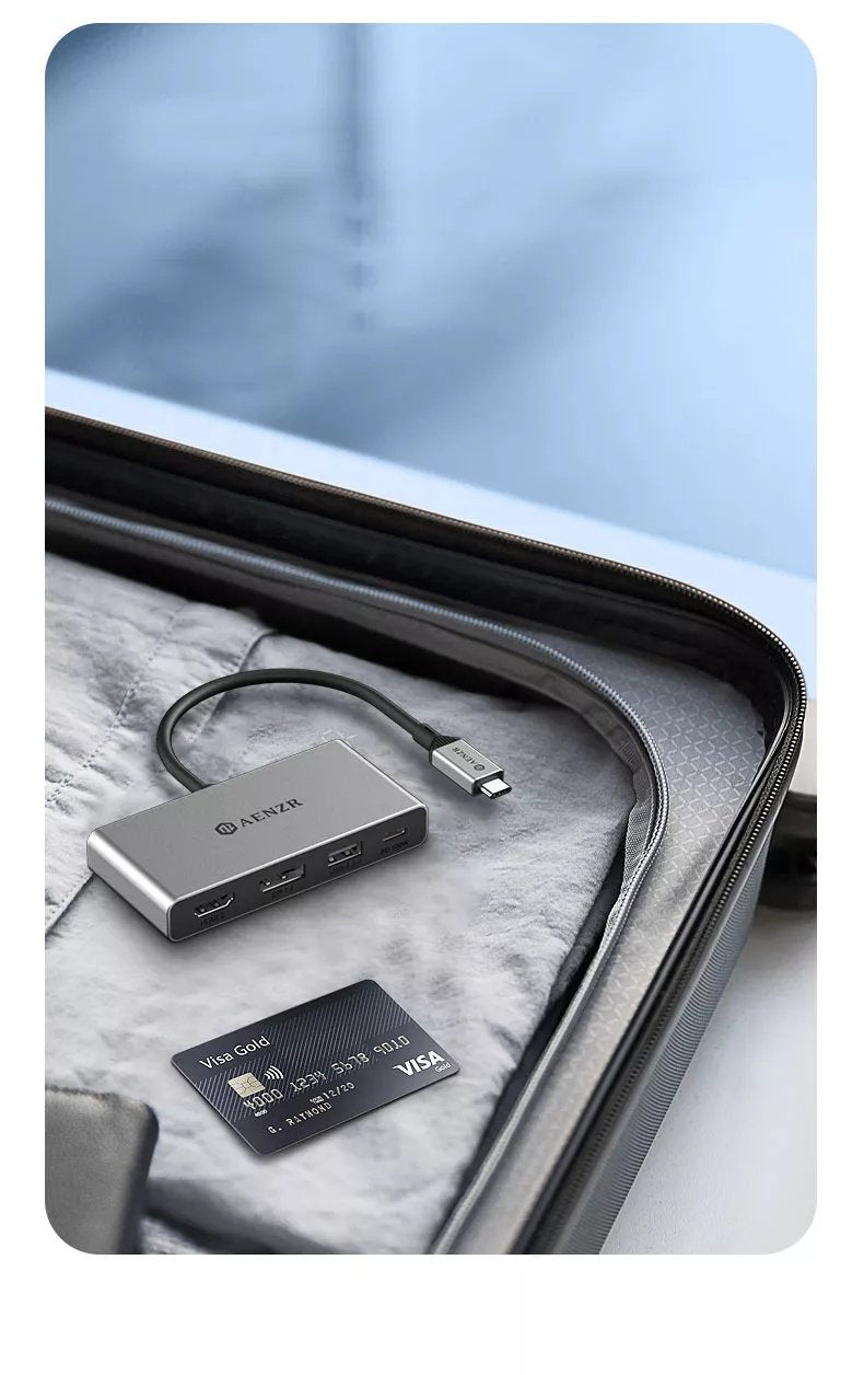 NÖRDIC USB-C 1-4 telakointiasema 1xDP8K30Hz 1xHDMI8K30Hz 1xUSB-C PD 100W 1xUSB-A 2.0