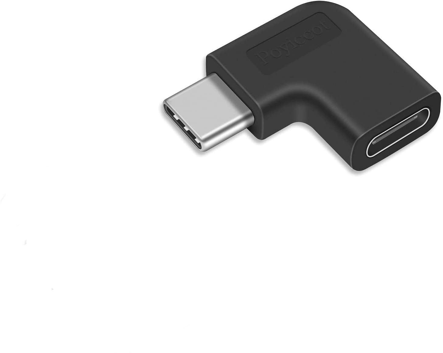 NÖRDIC USB C 3.1 Kulmikas sovitin uros-naaras