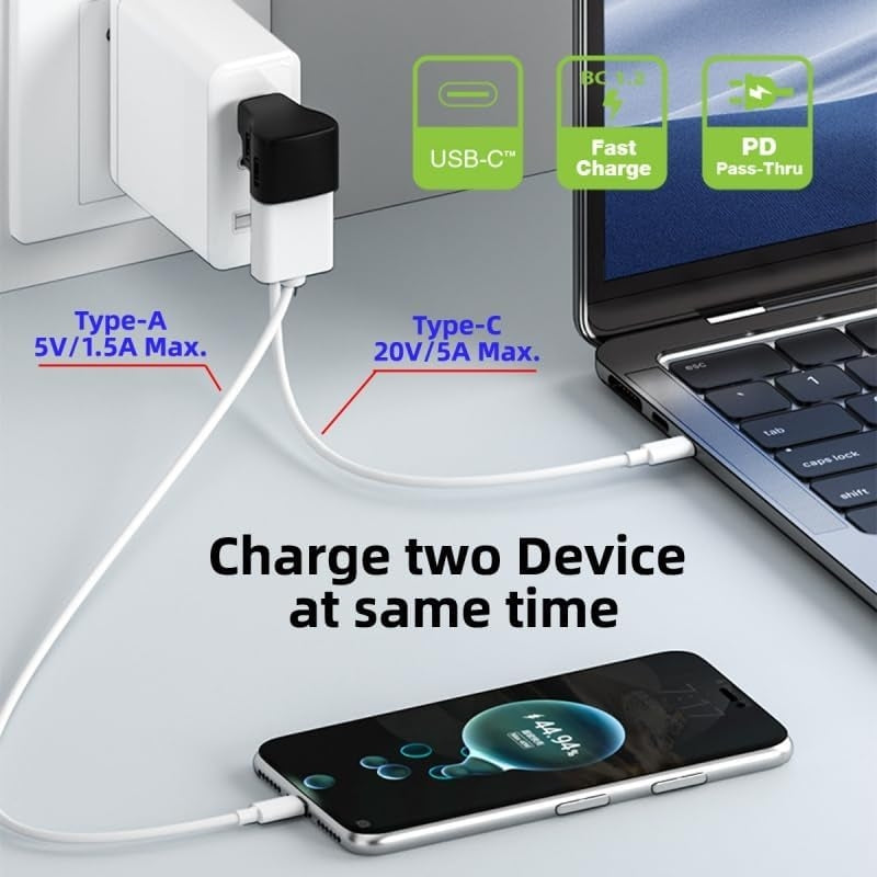 NÖRDIC USB-C-sovitin 1–2 USB-C 3.1 + USB-A 10 Gbps 4K60Hz 100 W PD