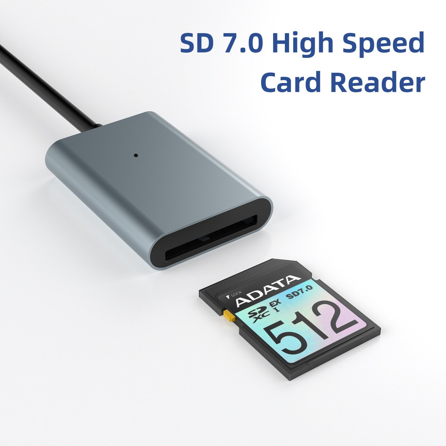 NÖRDIC USB-C-kortinlukija SD Express 7.1 NVMe PCIe 3.1x1 985Mbps, USB 3.2 Gen 2 10Gbps