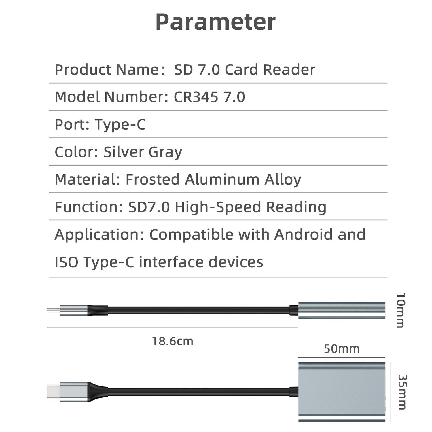 NÖRDIC USB-C 3.2 10 Gbps kortinlukija SD Express 7.1 UHS-I NVME PCI-e 3.1