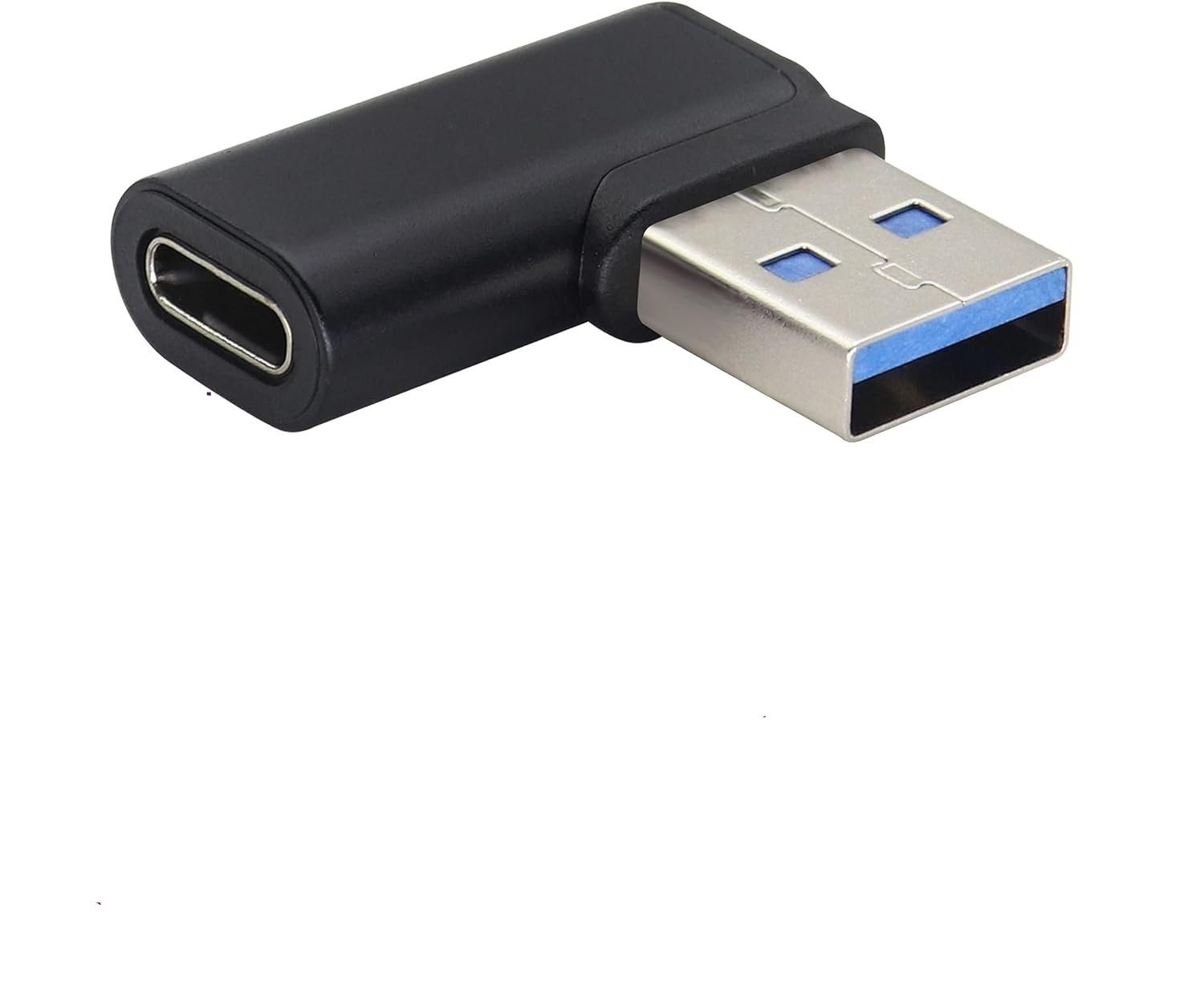 NÖRDIC USB-C naaras-USB-A urossovitin 90 astetta kulmassa