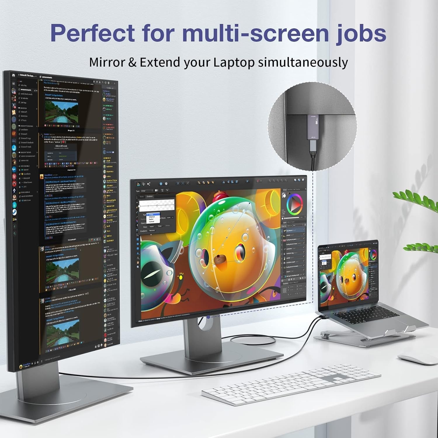 NÖRDIC USB-C - HDMI 8K60Hz -sovitin