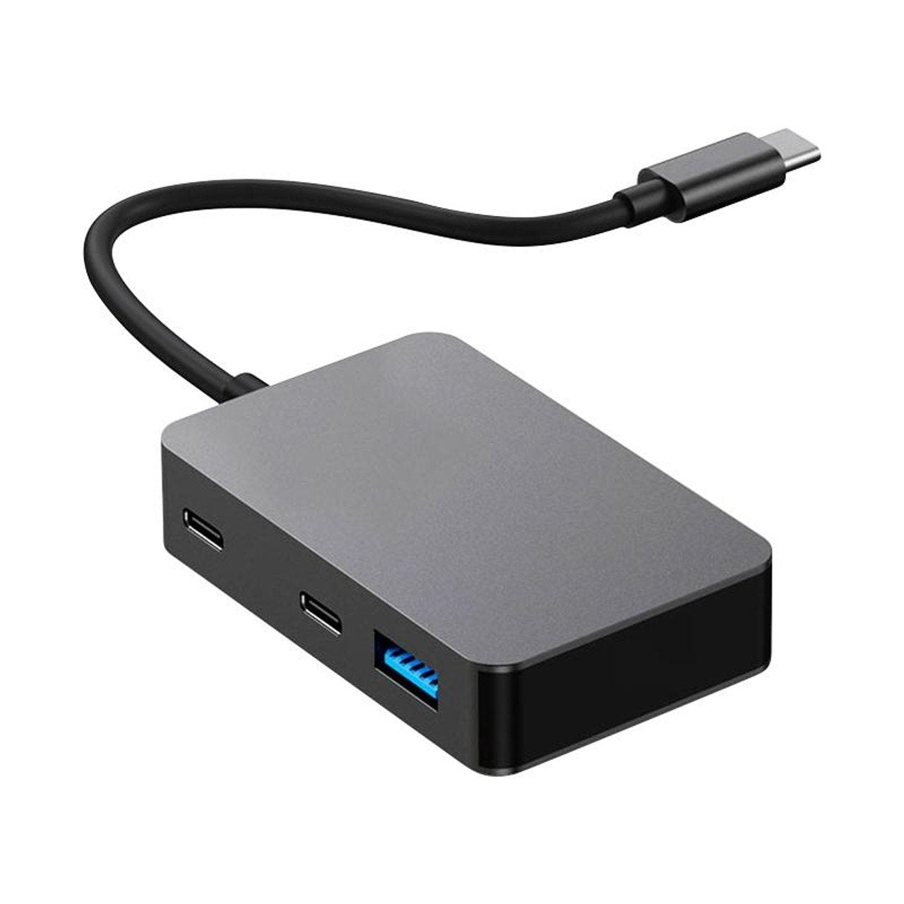 NÖRDIC 5-porttinen USB-C-keskitin 3xUSB-A 3,1 5Gbps 1xUSB-C 480Mbps 1xUSB-C PD 90W