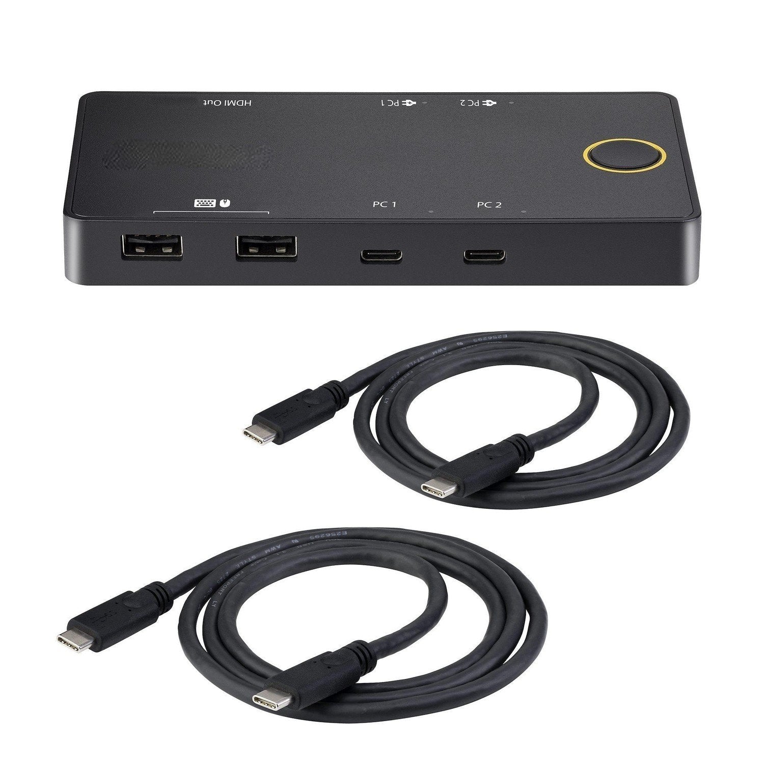 NÖRDIC-telakointiasema ja KVM-kytkin 2-1 USB-C-HDMI, 4K60Hz, 2x USB-A, 2x USB-C PD 100W