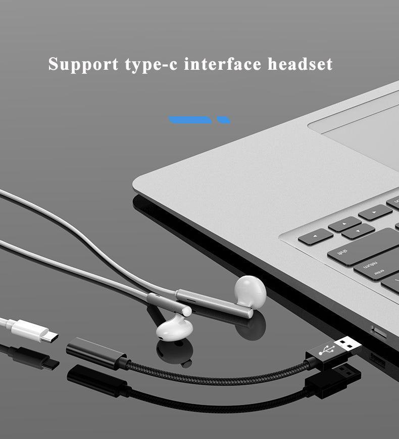 NÖRDIC USB C–OTG USB A -sovitin, metallia, musta, 50 cm