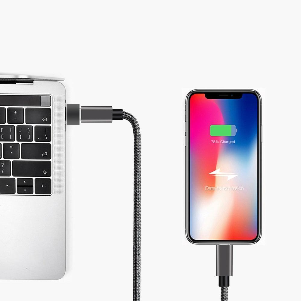 NÖRDIC USB C–OTG USB Mini -sovitin, metallinmusta