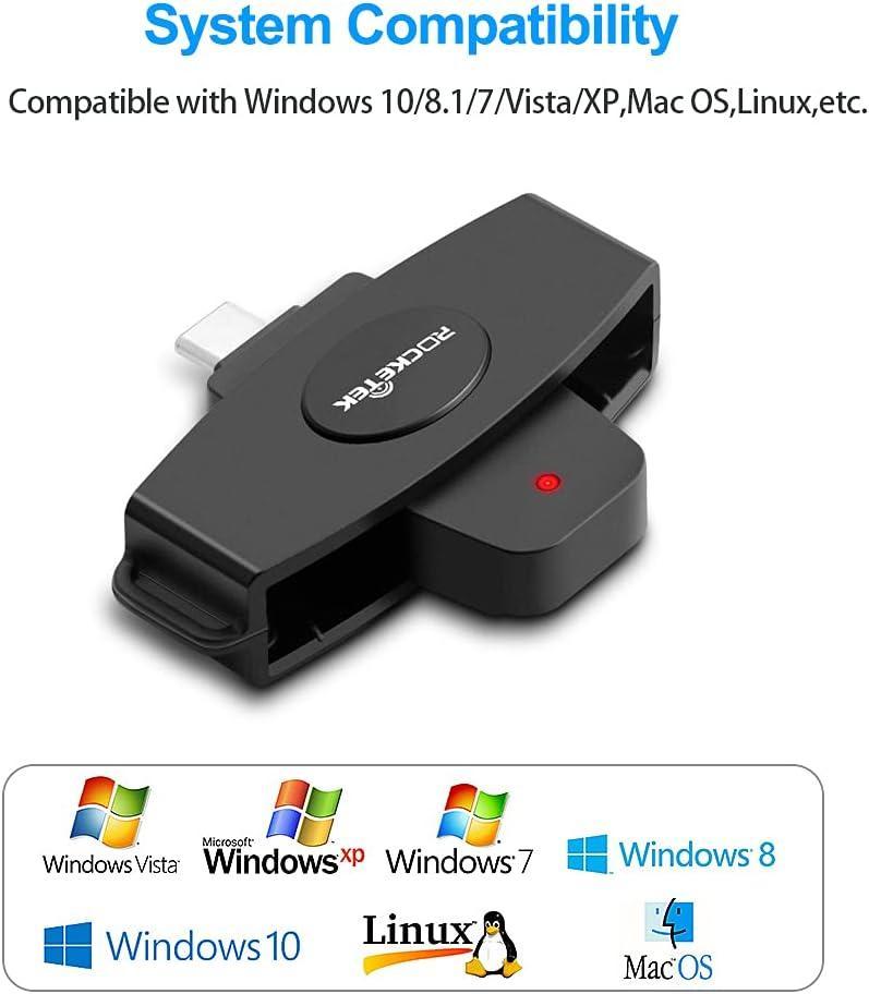 NÖRDIC USB-C Älykortti ja SIM-kortinlukija ISO7816 ID-kortti EMV-luottokortti