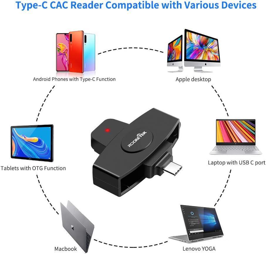 NÖRDIC USB-C Älykortti ja SIM-kortinlukija ISO7816 ID-kortti EMV-luottokortti