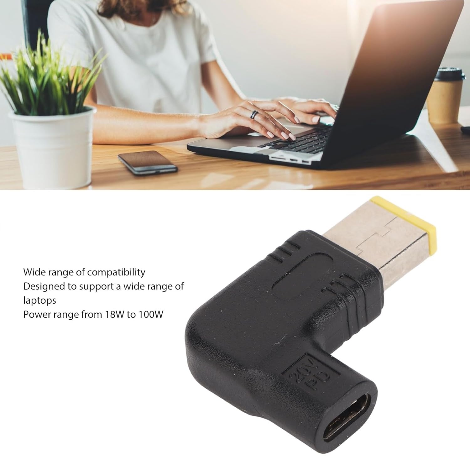 NÖRDIC USB-C-sovitin Lenovo Yellow Square 100W