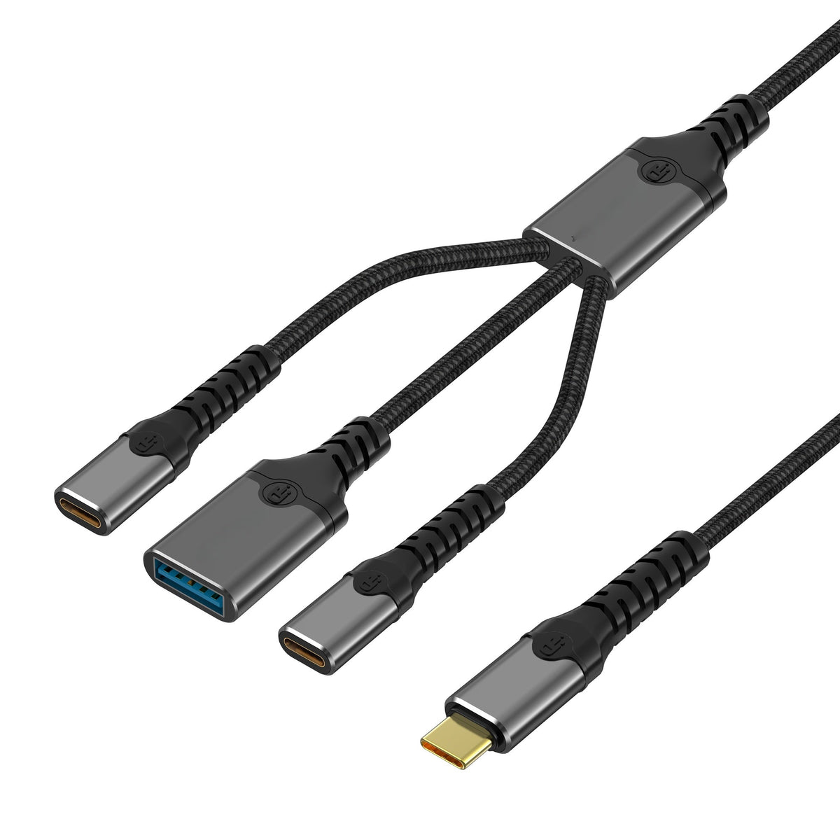 NÖRDIC USB-C -hubi 1xUSB-C PD60W 1xUSB-C 1xUSB-A