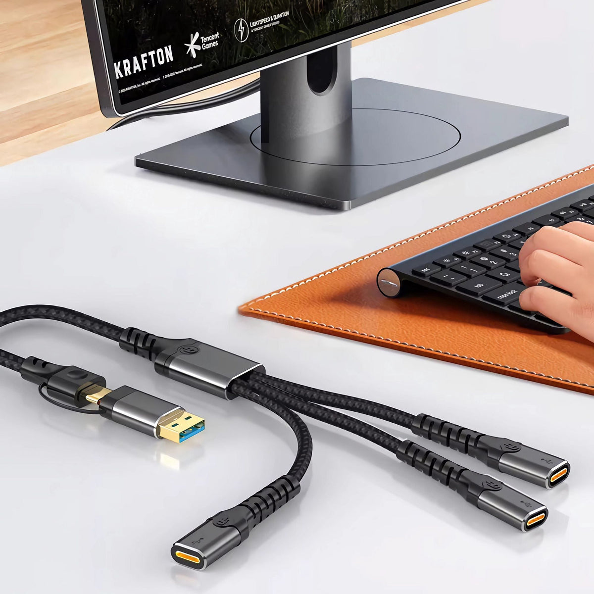 NÖRDIC USB-C -keskitin 1xUSB-C PD60W ja 2xUSB-C