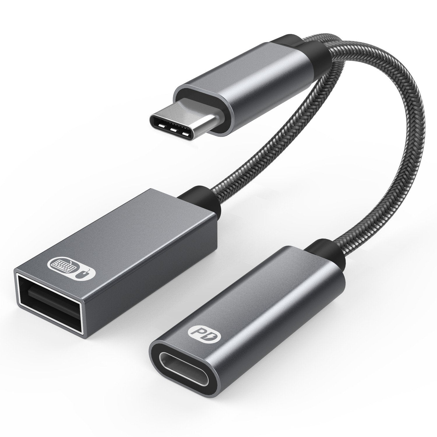 NÖRDIC USB-C-keskitin 2 porttia 1x USB-A 2.0 1x USB-C PD 3.0 60W