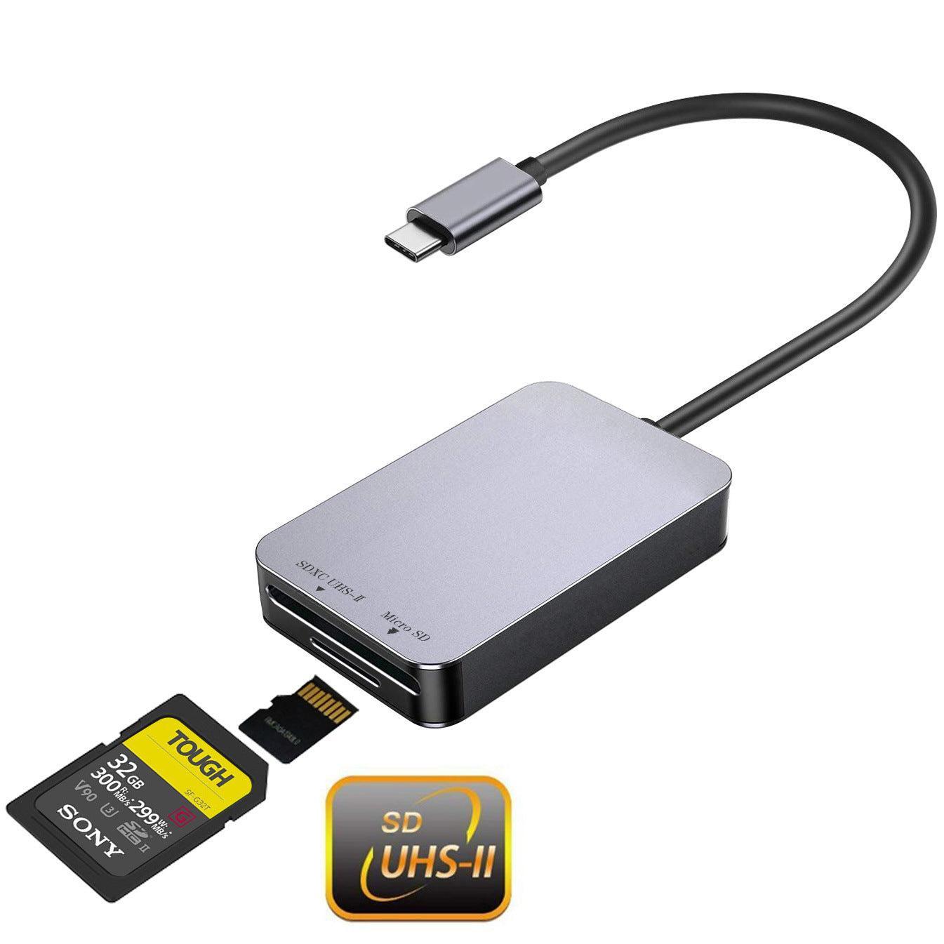 NÖRDIC USB-C 3.1 Kortinlukija 2 Slot SD 4.0 ja MicroSD UHS-II