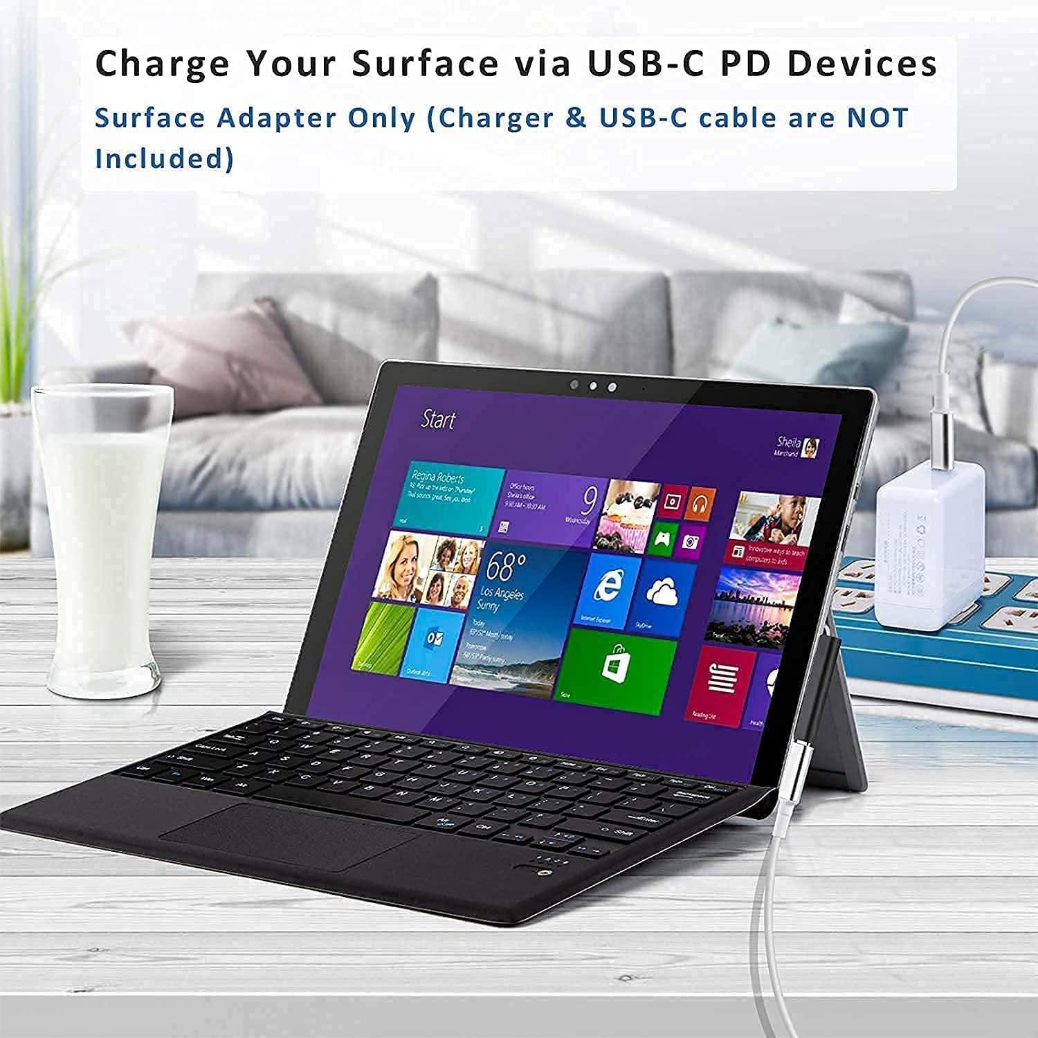 NÖRDIC USB-C-lataussovitin Microsoft Surfacelle 15V3A 45W