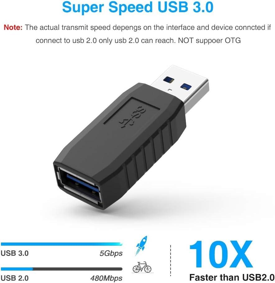 NÖRDIC USB-liitin uros-naaras USB 3.1 Type A -sovitin Superspeed 5 Gbps USB-portin laajennus