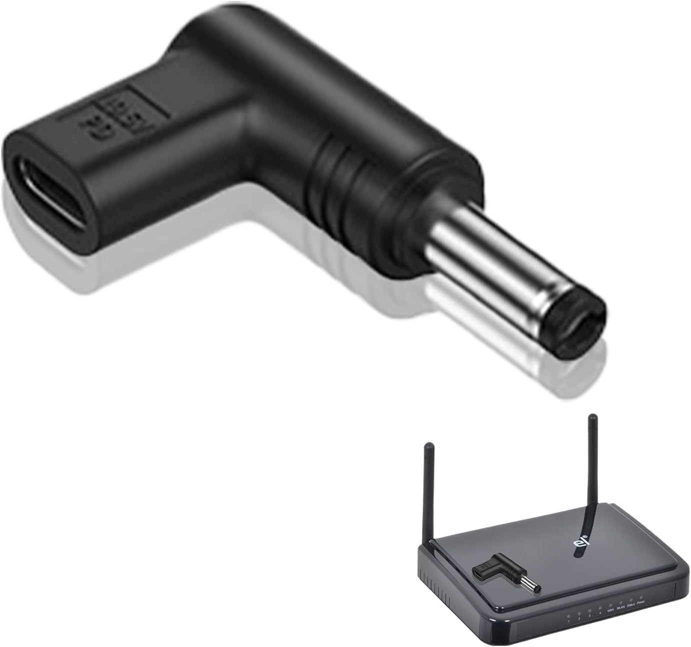 NÖRDIC USB-C – DC 4.5x3.0mm -sovitin 100W 12-20V DELL-kannettaville tietokoneille