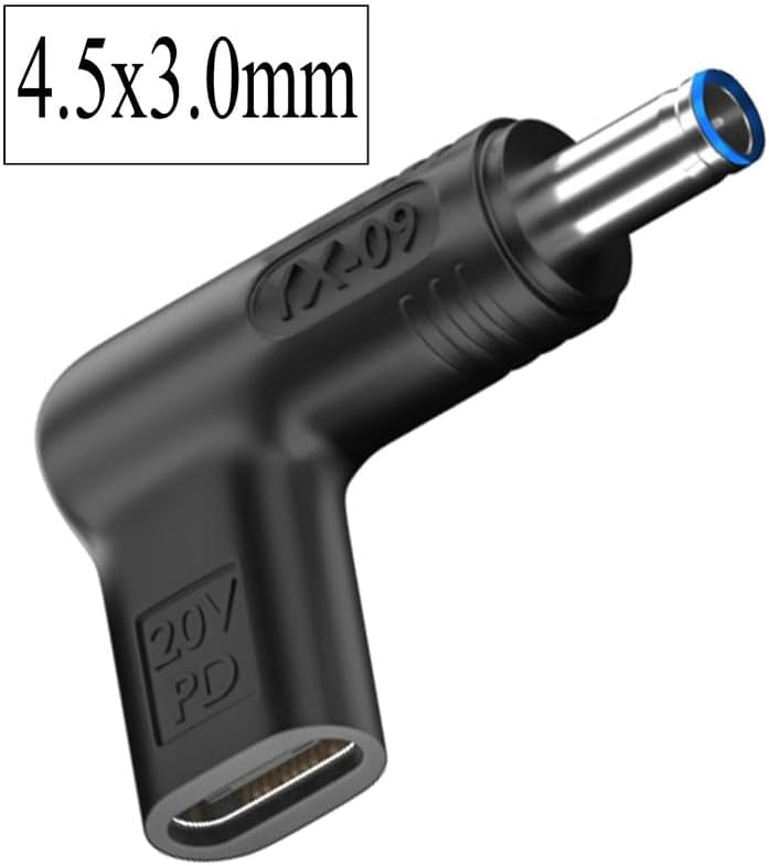 NÖRDIC USB-C – DC 4.5x3.0mm -sovitin 100W 12-20V HP-kannettaville tietokoneille