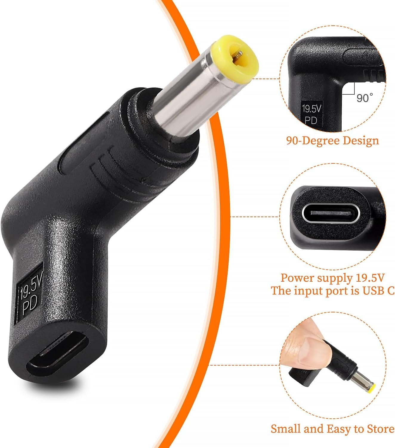 NÖRDIC USB-C–DC 5.5x2.5mm -sovitin 12-20V
