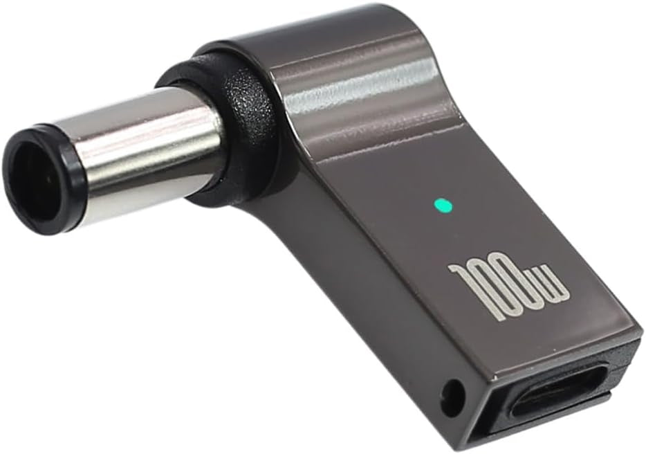 NÖRDIC USB-C – kannettavan lataussovitin, USB-C – DC-liitin, 100 W PD, DC 7,4×5,0mm HP-kannettaville