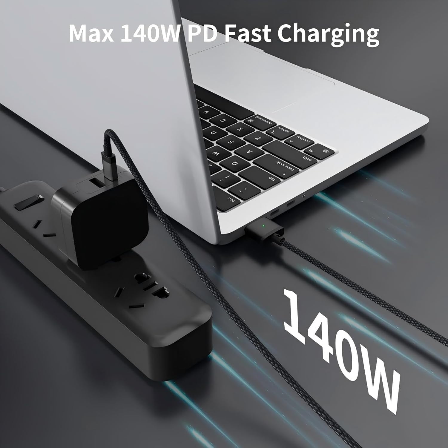 NÖRDIC USB-C – Mag Safe 3 -latauskaapeli 1,8m