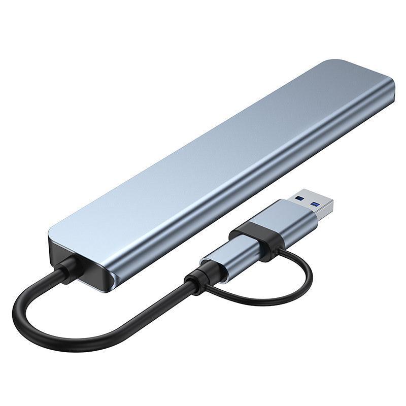 NÖRDIC USB Hub 8 porttia 3xUSB-A 2.0 1xUSB-A 3.0 1xUSB-C 3.1 1xSD 1xmicroSD 1xAudio