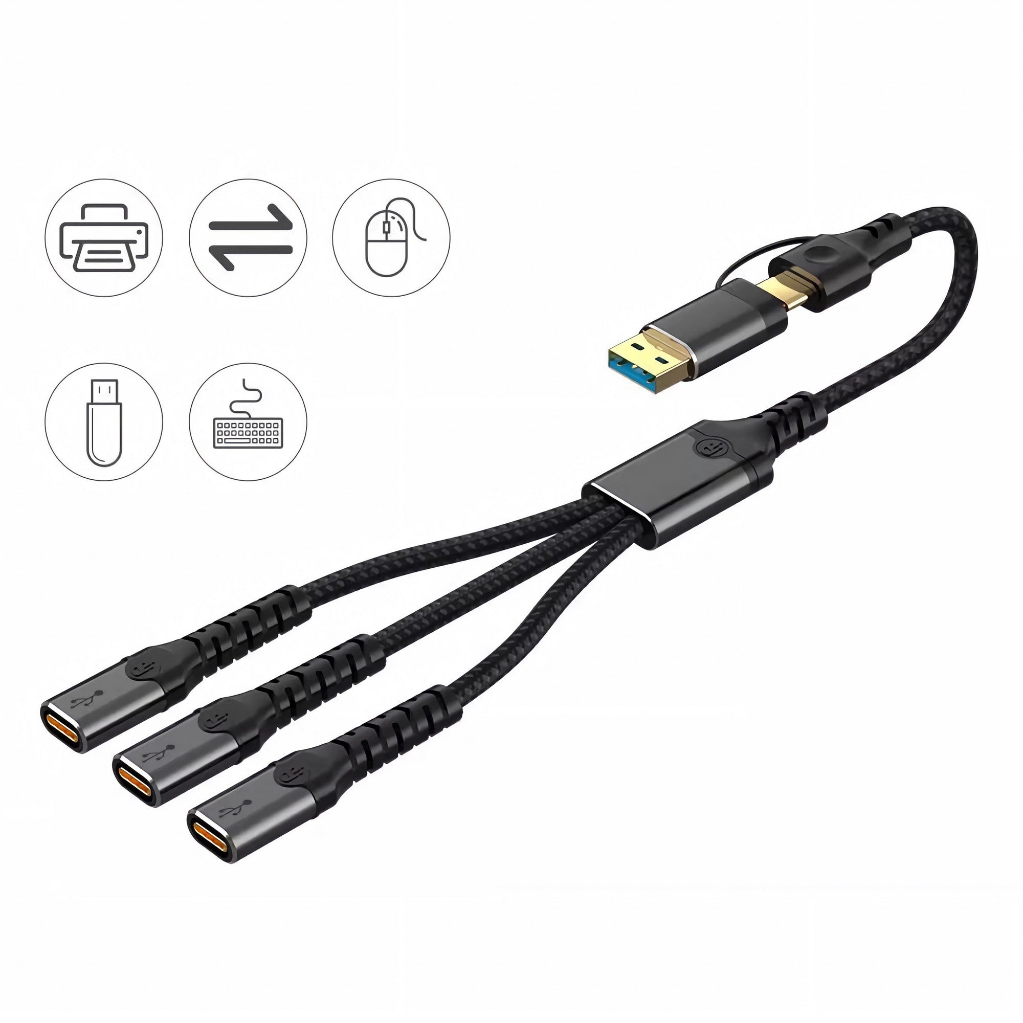 NÖRDIC USB-C/A -keskitin 3xUSB-C