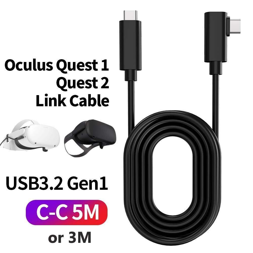 NÖRDIC VR Link -kaapeli 3 m USB3.2 Gen1 USB-C - C 5 Gbps 3A nopea lataus Oculus Quest 2 Super Speed USB Link -kaapeli