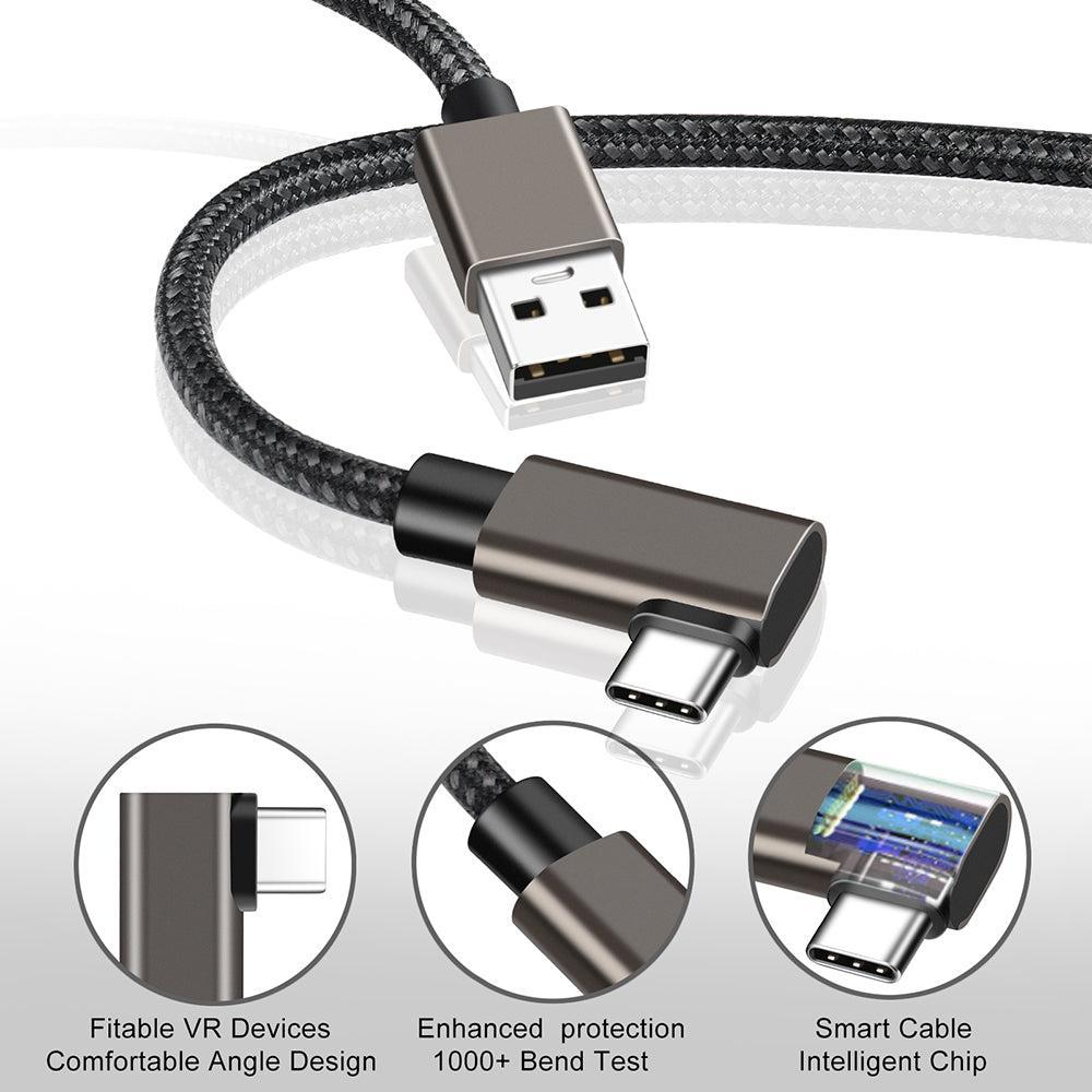 NÖRDIC VR Link -kaapeli 5 m USB3.2 Gen1 USB-C - 5 Gbps 3A nopea lataus Oculus Quest 2 Super Speed USB