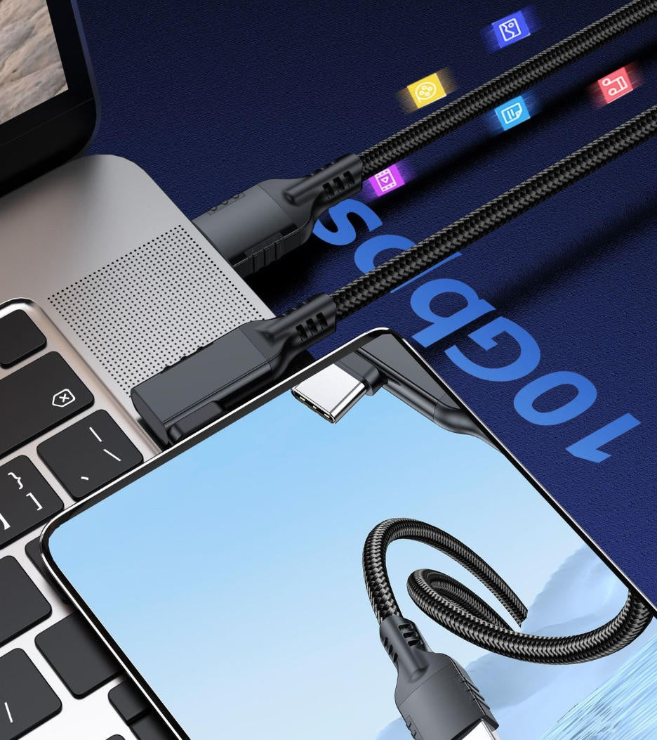 NÖRDIC VR Link -kaapeli 5 m USB3.2 Gen1 USB-C - 10 Gbps 3A nopea lataus Quest 2 Super Speed USB Musta