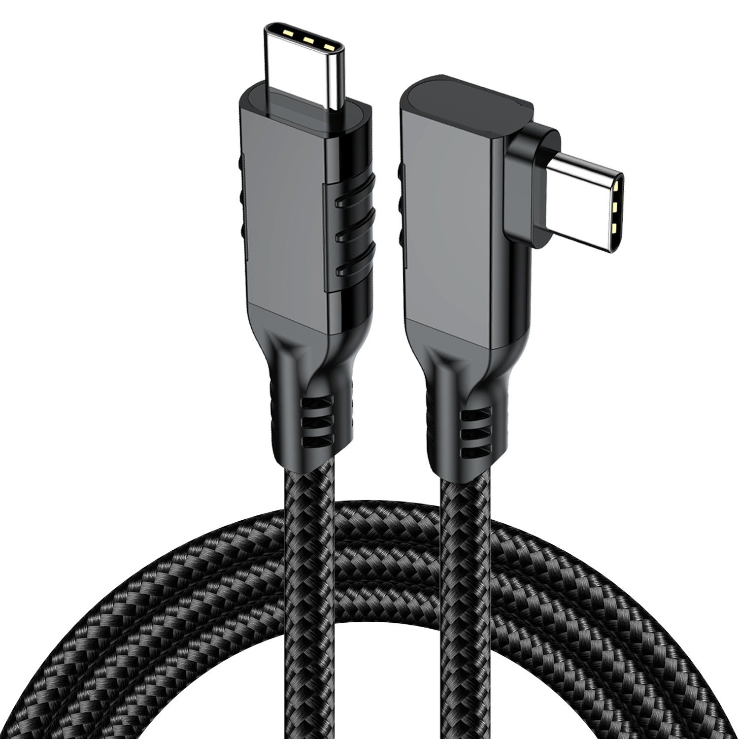 NÖRDIC VR Link kaapeli 5m USB3.2 Gen1 USB-C to C 20Gbps 100W 4K60Hz nopea lataus Quest 2 Super Speed USB Link-kaapeli Musta