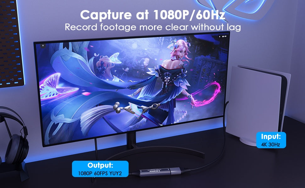 NÖRDIC Video Capture Card USB-C 4K30Hz USB3.0