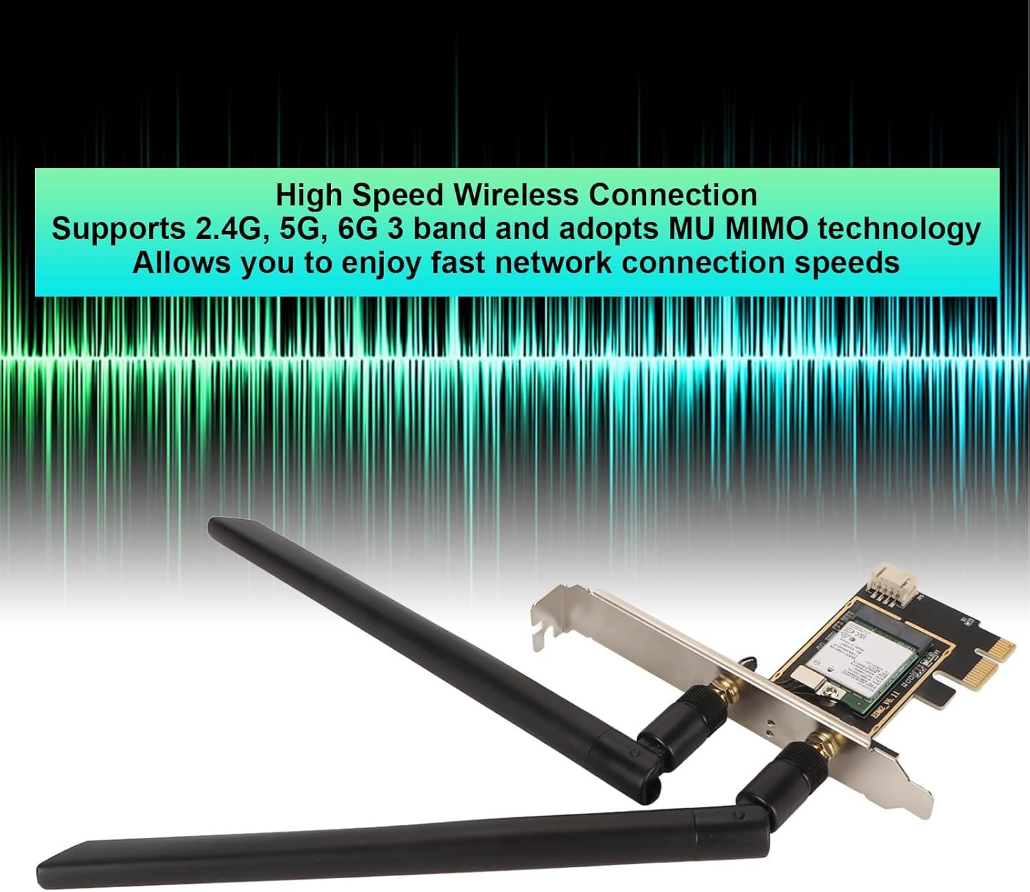 NÖRDIC WiFi 7 PCIe x1 langaton verkkokortti Intel BE200 -piirisarjalla, 8800 Mbps, Bluetooth 5.4