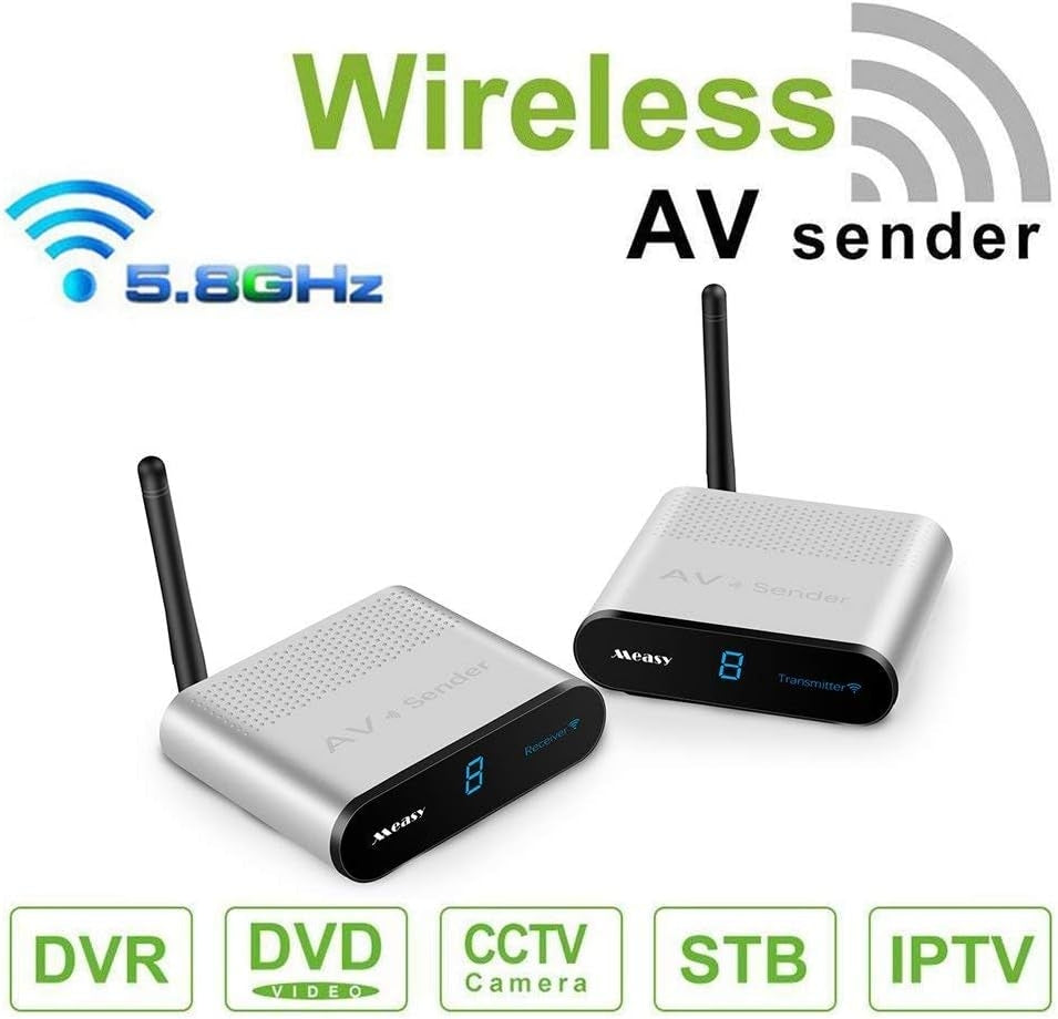 NÖRDIC Langaton AV-lähetin ja vastaanotin 5,8 GHz 8 kanavaa 500 m IR-tulolla Langaton ääni