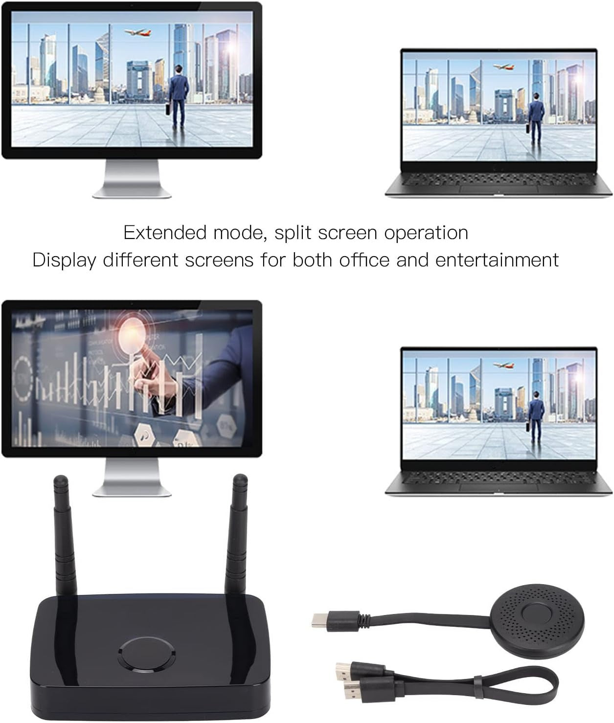 NÖRDIC Langaton HD 1080P Multimedia Interface Lähetin ja Vastaanotin Sarja, Tukee 5G- ja 2.4G-kaksoistaajuus-WiFi-yhteyttä